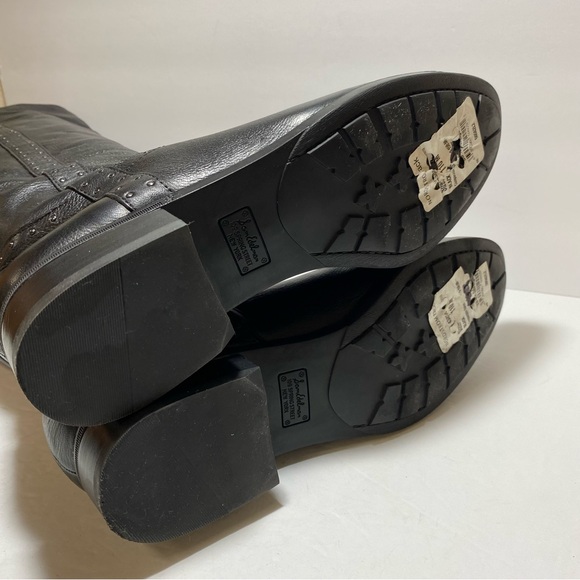 Sam Edelman "Prina” Studded Soft Black Leather Knee High Riding Boots size 11 - Picture 13 of 16